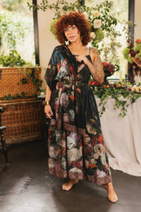 Market of Stars (Worldwide) - Flight of Fancy Bohéme Long Maxi Slip Dress w/Hummingbirds