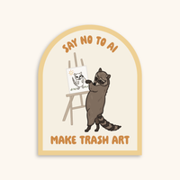 Le Petit Lapin Art Studio - Art Raccoon Sticker
