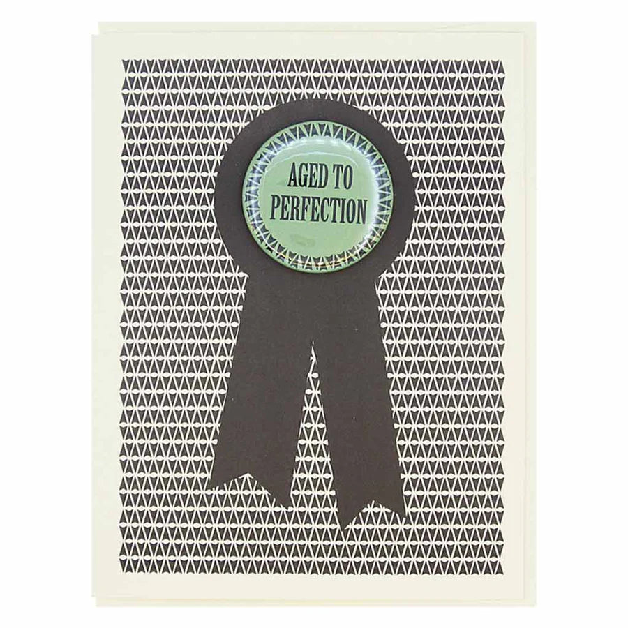 Regional Assembly of Text - Aged to Perfection Card & Pin
