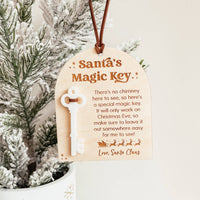 Knotty Design Co. - Santa's Magic Key Wooden Christmas Ornament