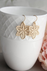 A Pocket of Posies - Rustic Lace Flower Filigree Earrings