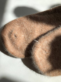 Billy Bamboo - FLUFFY ANGORA SOCKS - NEUTRAL