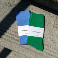 Bondoodle - Everyday Cotton Crew Socks in Trampoline Green