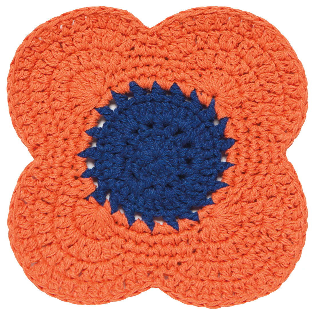 Poppy Crochet Coasters - Set of 4