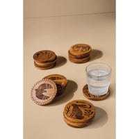 Timber Engraved Coasters - Set of 4