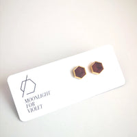 Moonlight For Violet- Hexagon Studs