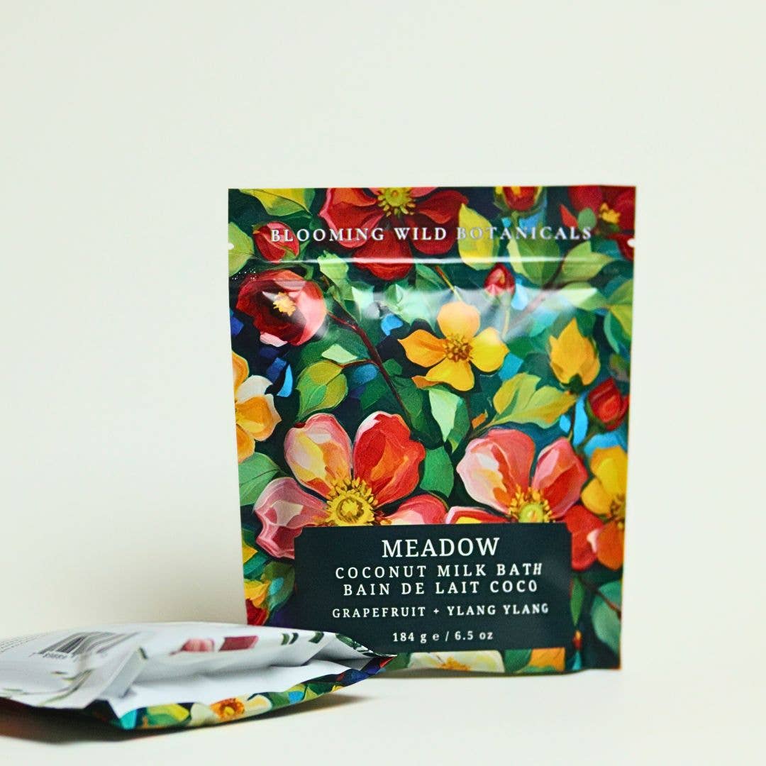 Blooming Wild Botanicals - Meadow Coconut Milk Bath Salt Sachet | Grapefruit + Ylang Yl