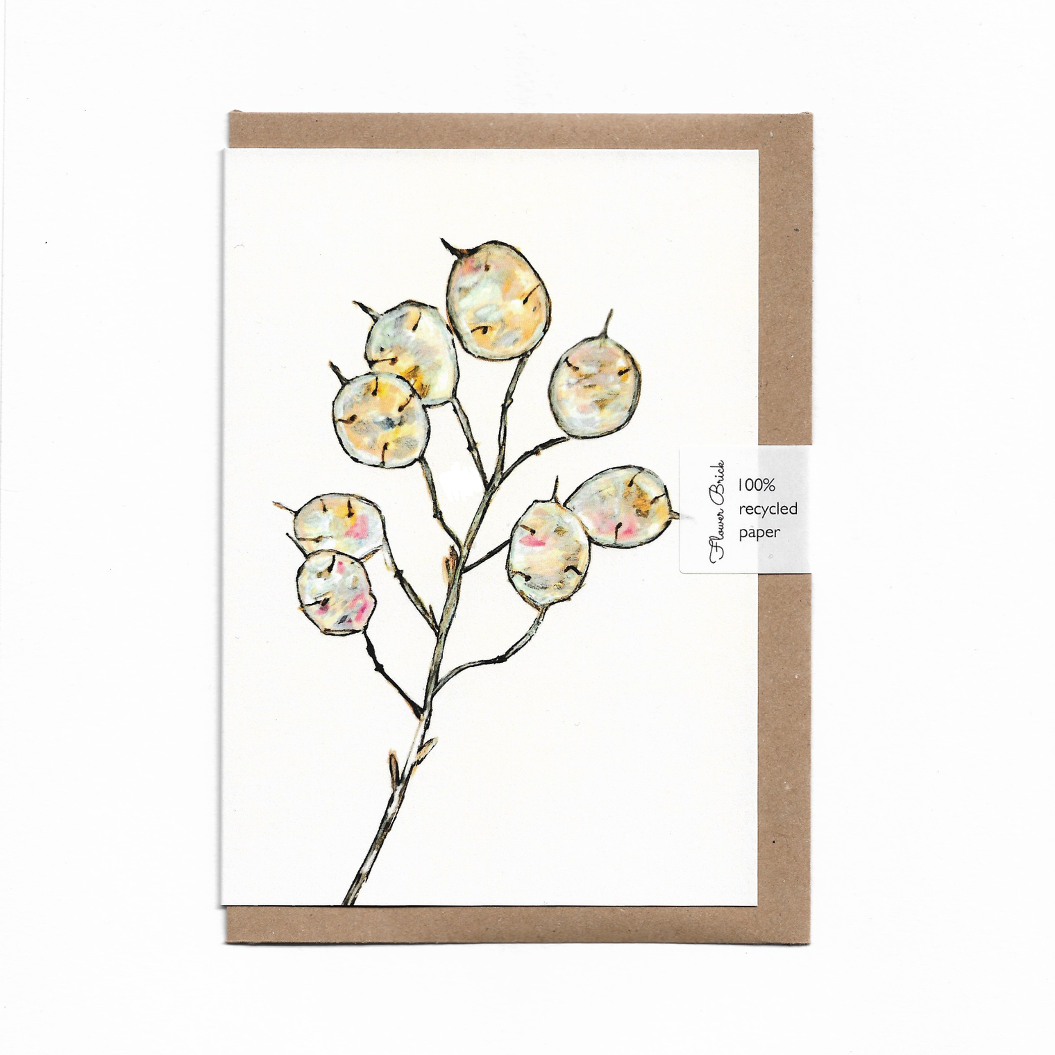Flower Brick - A6 100% Recycled "Honesty" Greeting Card