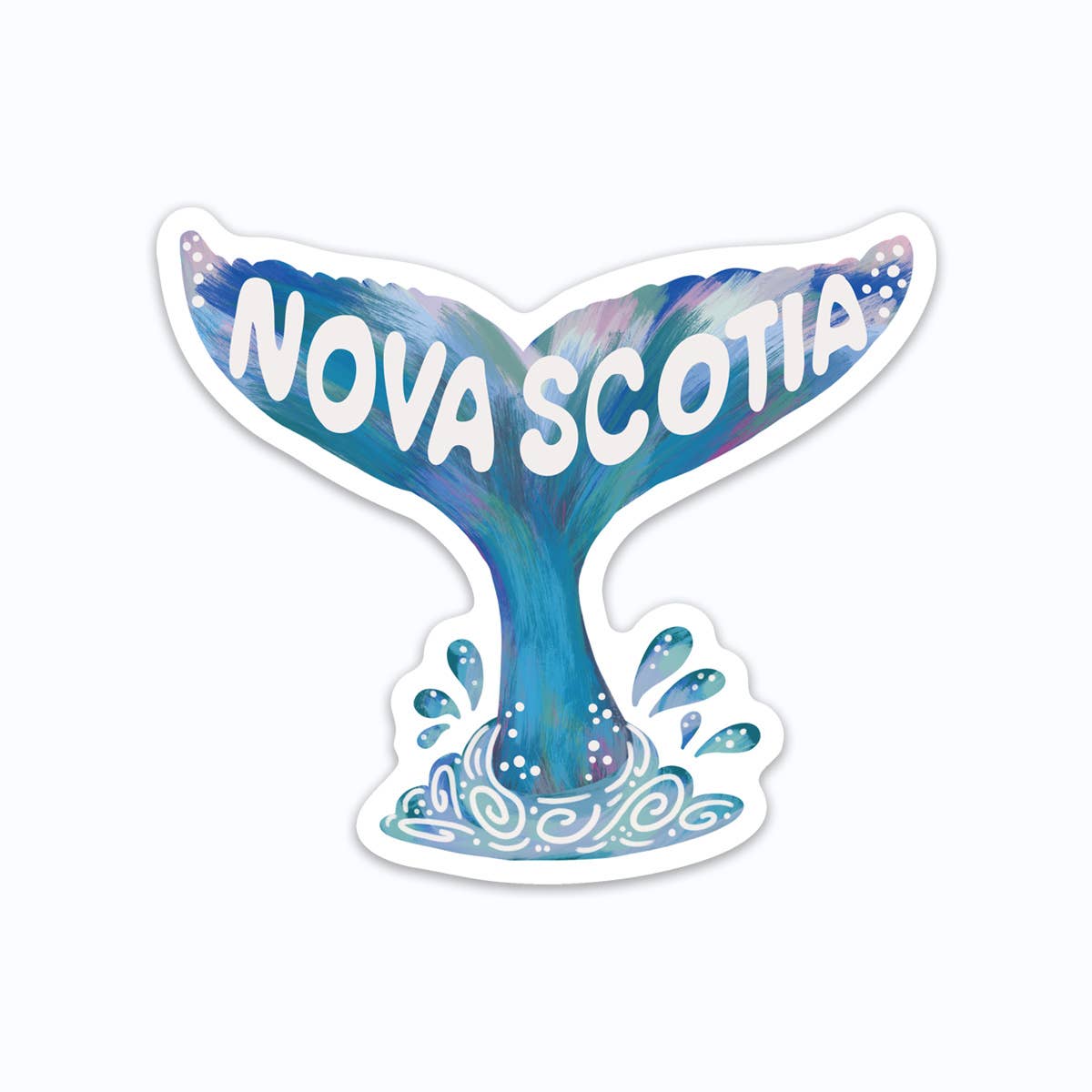 Paper Pattern Silk - Nova Scotia Whale Tail Sticker