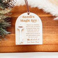 Knotty Design Co. - Santa's Magic Key Wooden Christmas Ornament