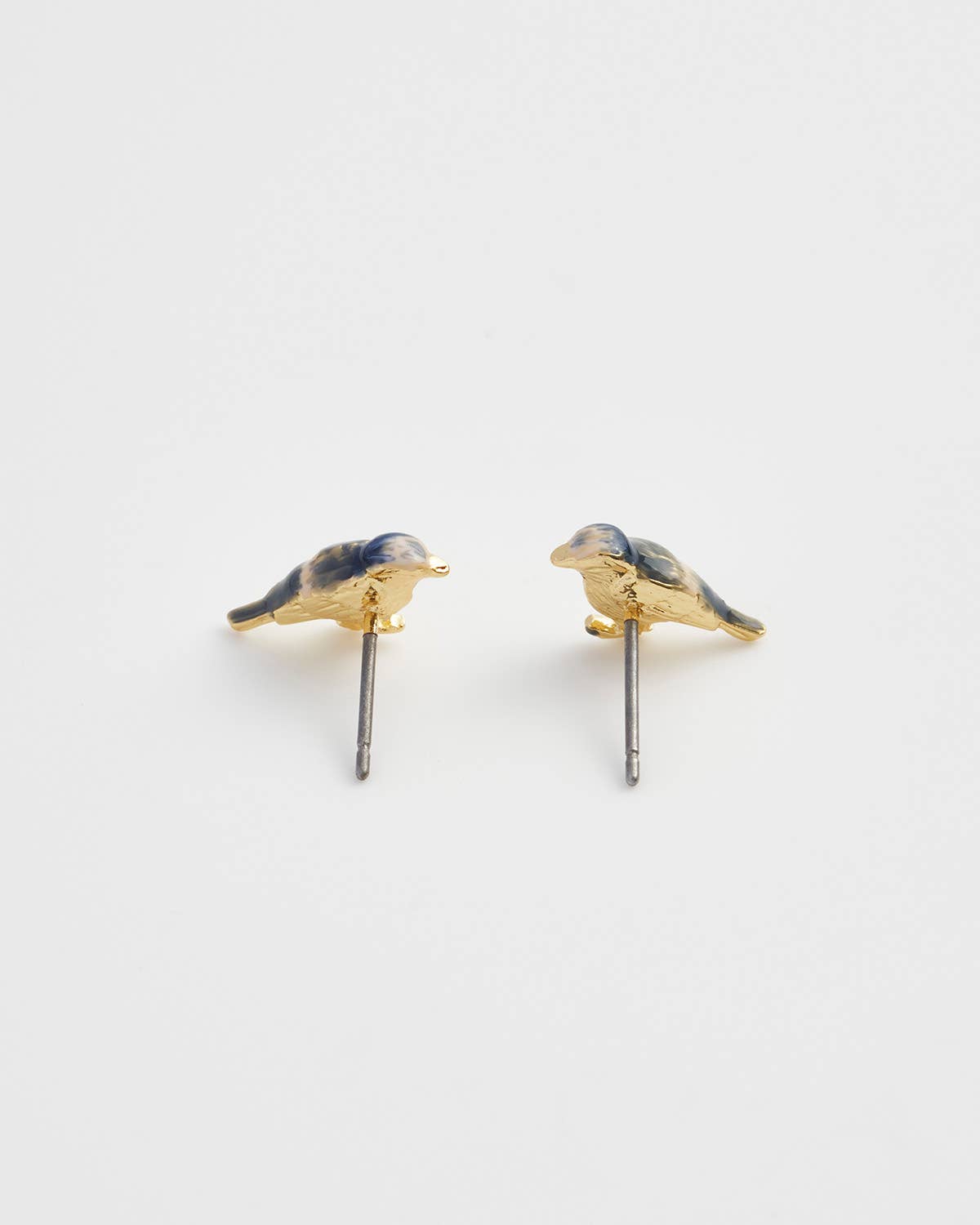Fable England UK - Enamel Blue Tit Stud Earrings
