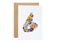 Seek & Bloom - Cape Breton Pressed Flower Map - Card