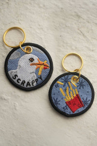 Stay Home Club - Scrappy Seagull - Embroidered Keychain