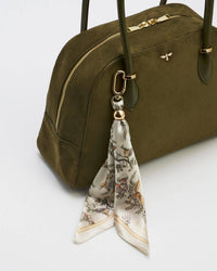 Fable England UK - Amelia Shoulder Bag in Khaki Suedette
