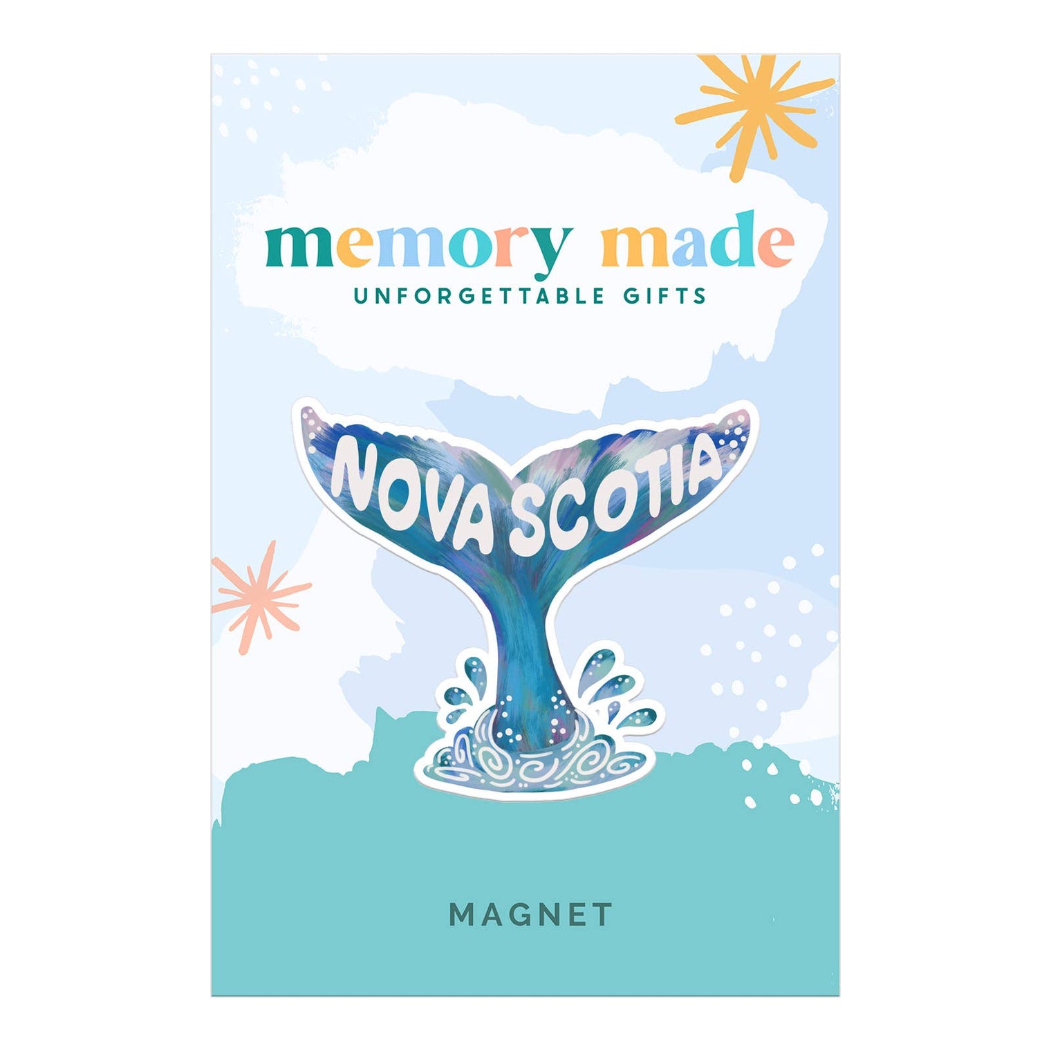 Paper Pattern Silk - Nova Scotia Whale Tail Magnet