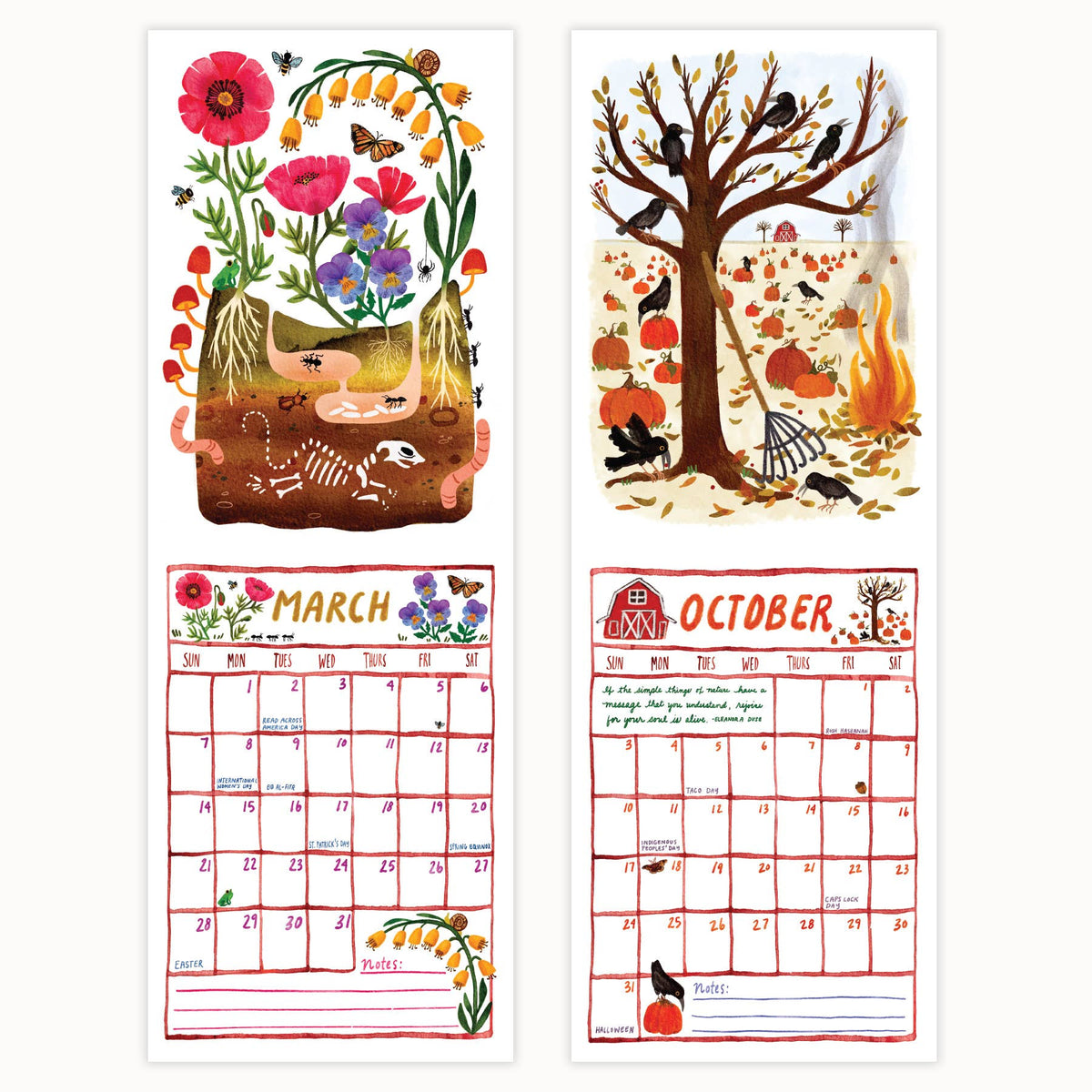 buyolympia - Little Truths Studio Garden Dreams 2027 Wall Calendar
