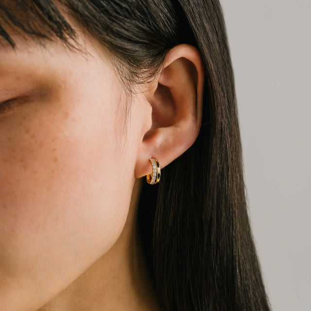 Dewdrop Hoop Earrings - Gold