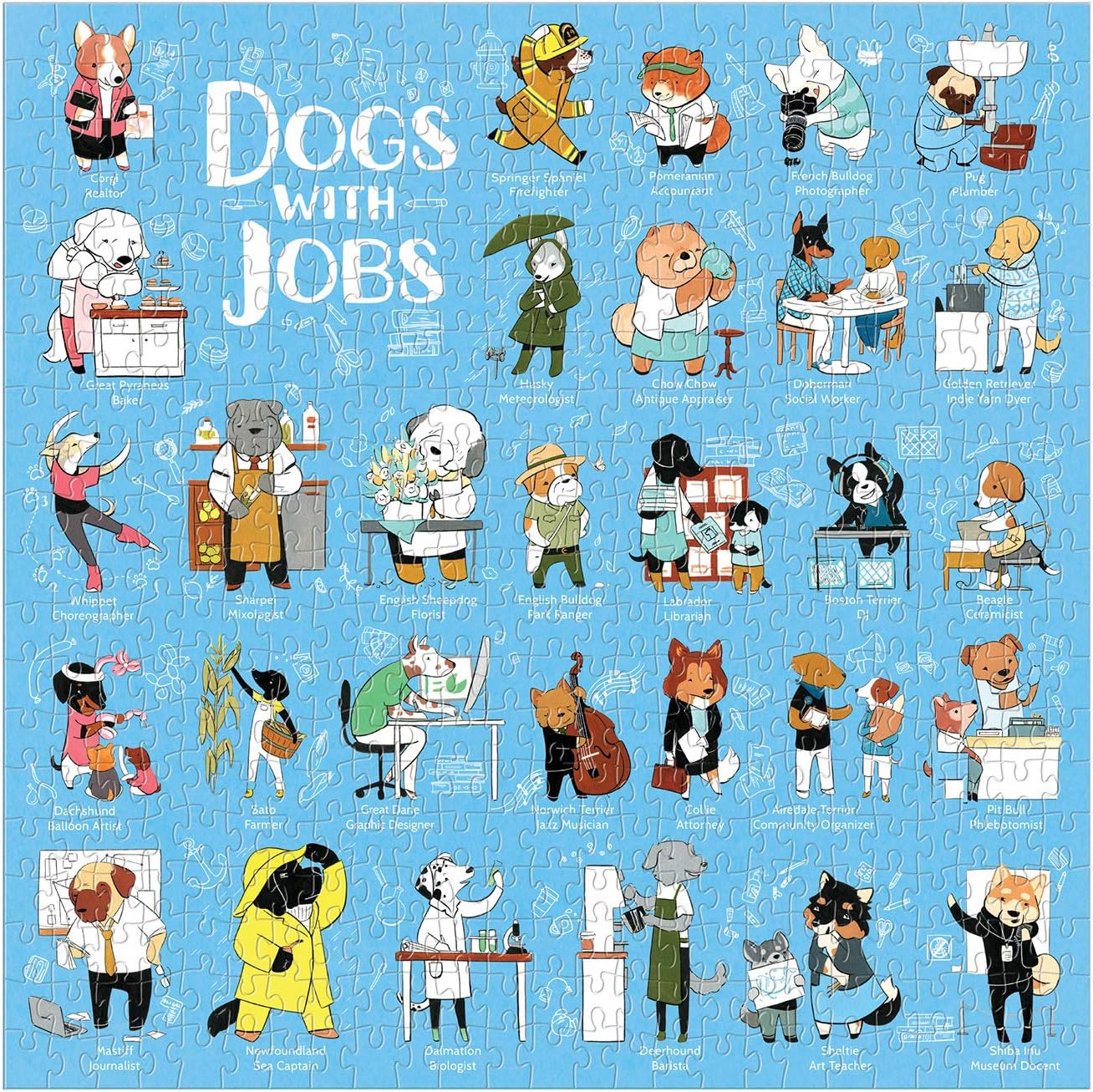 Dogs with Jobs 500 pc Puzzle