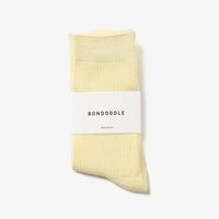 Bondoodle - Everyday Cotton Crew Socks in Sorbet Yellow