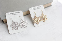 A Pocket of Posies - Rustic Lace Flower Filigree Earrings