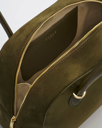 Fable England UK - Amelia Shoulder Bag in Khaki Suedette