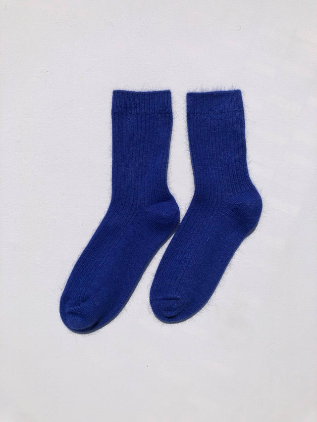 Billy Bamboo - ANGORA WOOL SOCKS - Blue Saphire