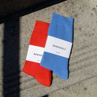 Bondoodle - Everyday Cotton Crew Socks - Tomato Red
