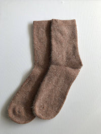 Billy Bamboo - FLUFFY ANGORA SOCKS - NEUTRAL