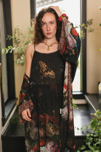 Market of Stars (Worldwide) - Flight of Fancy Bohéme Long Maxi Slip Dress w/Hummingbirds