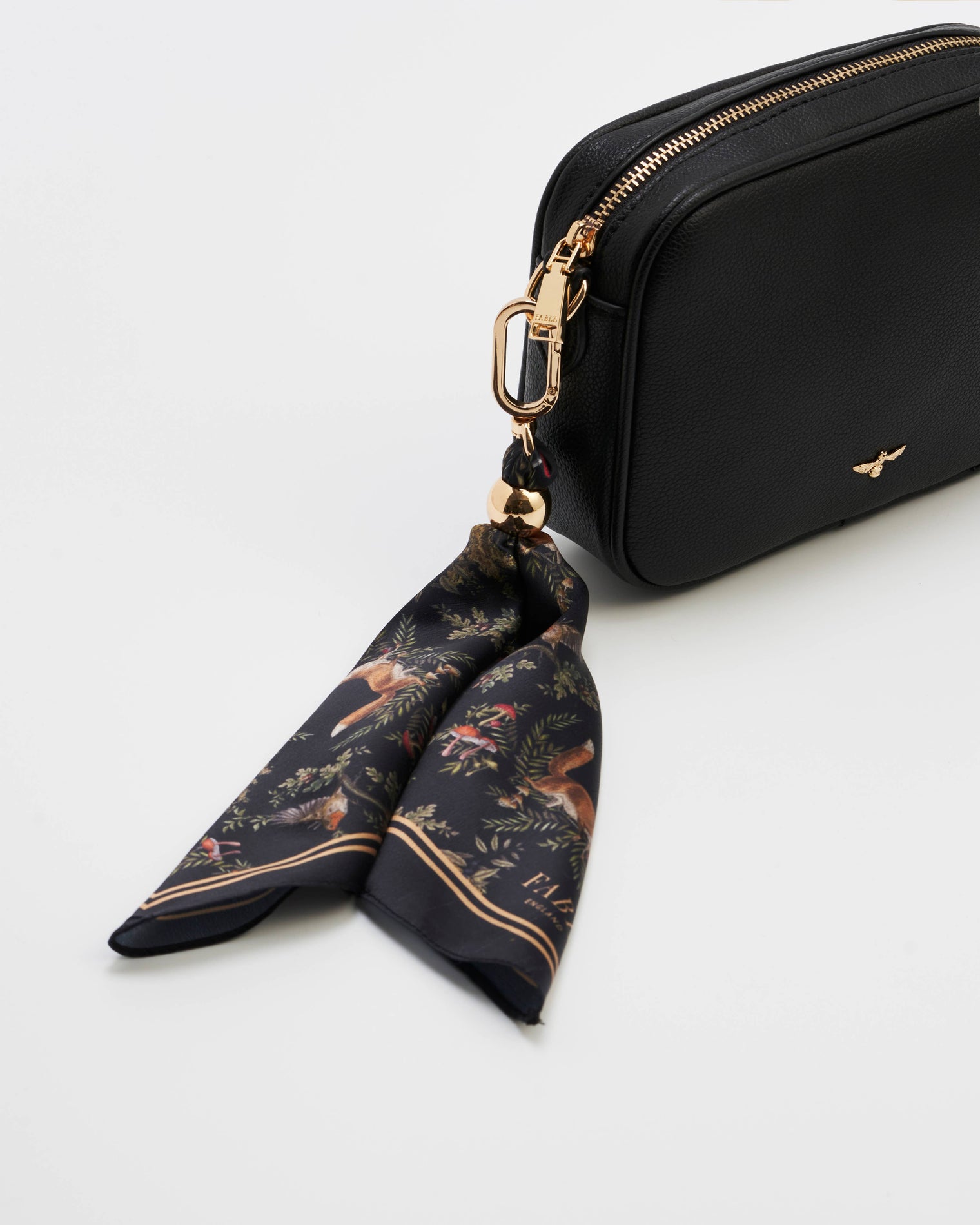 Fable England UK - Scarf Bag Charm in Black Into the Woods