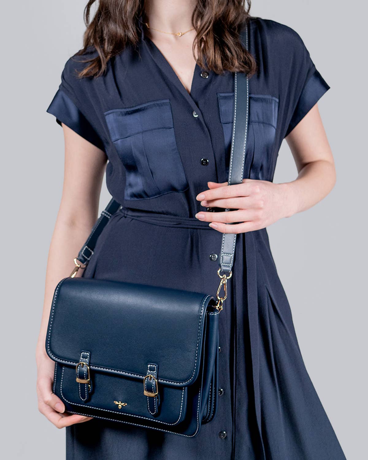 Fable England - Running Bunny Navy Satchel