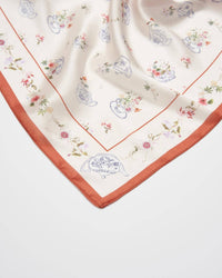 Fable England UK - Cream High Teacups Silky Scarf
