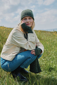 Aran Woollen Mills - Hazelwood Roll Hem Beanie - Green