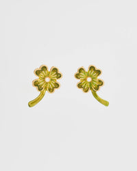 Fable England - Lucky Clover Pearl Stud Earrings