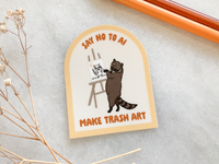 Le Petit Lapin Art Studio - Art Raccoon Sticker