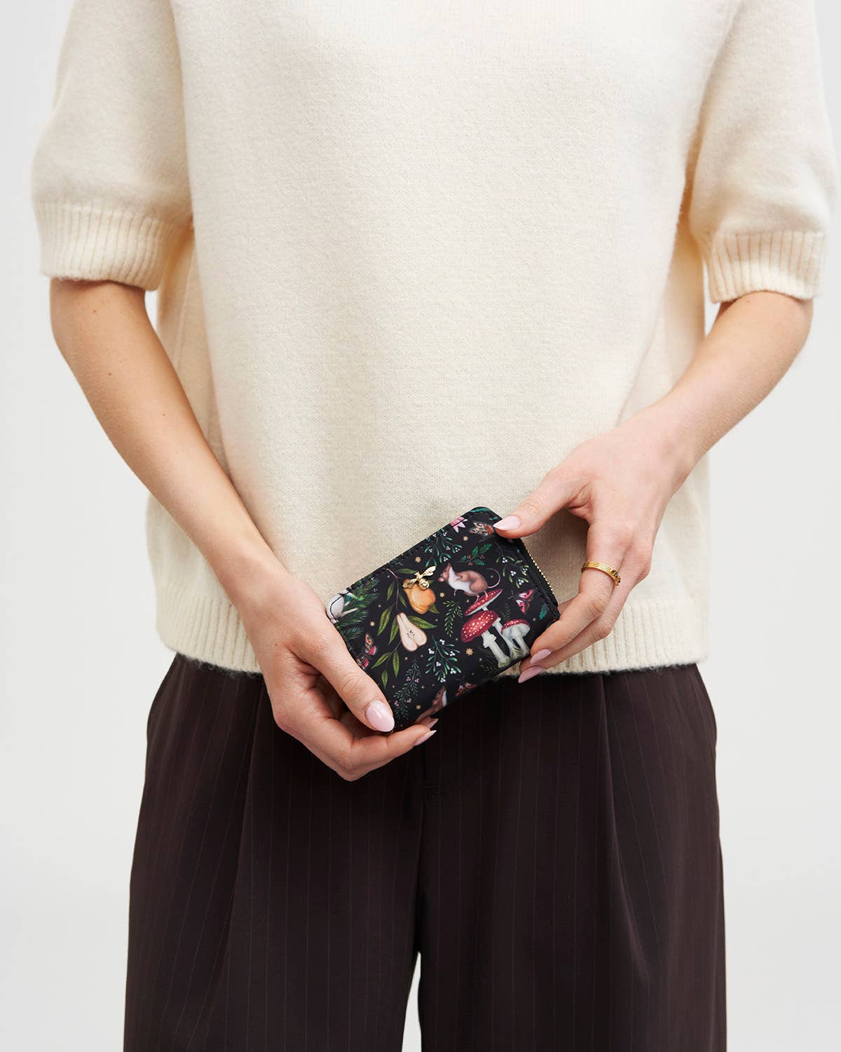 Fable England UK - Niva Print Small Purse in Green