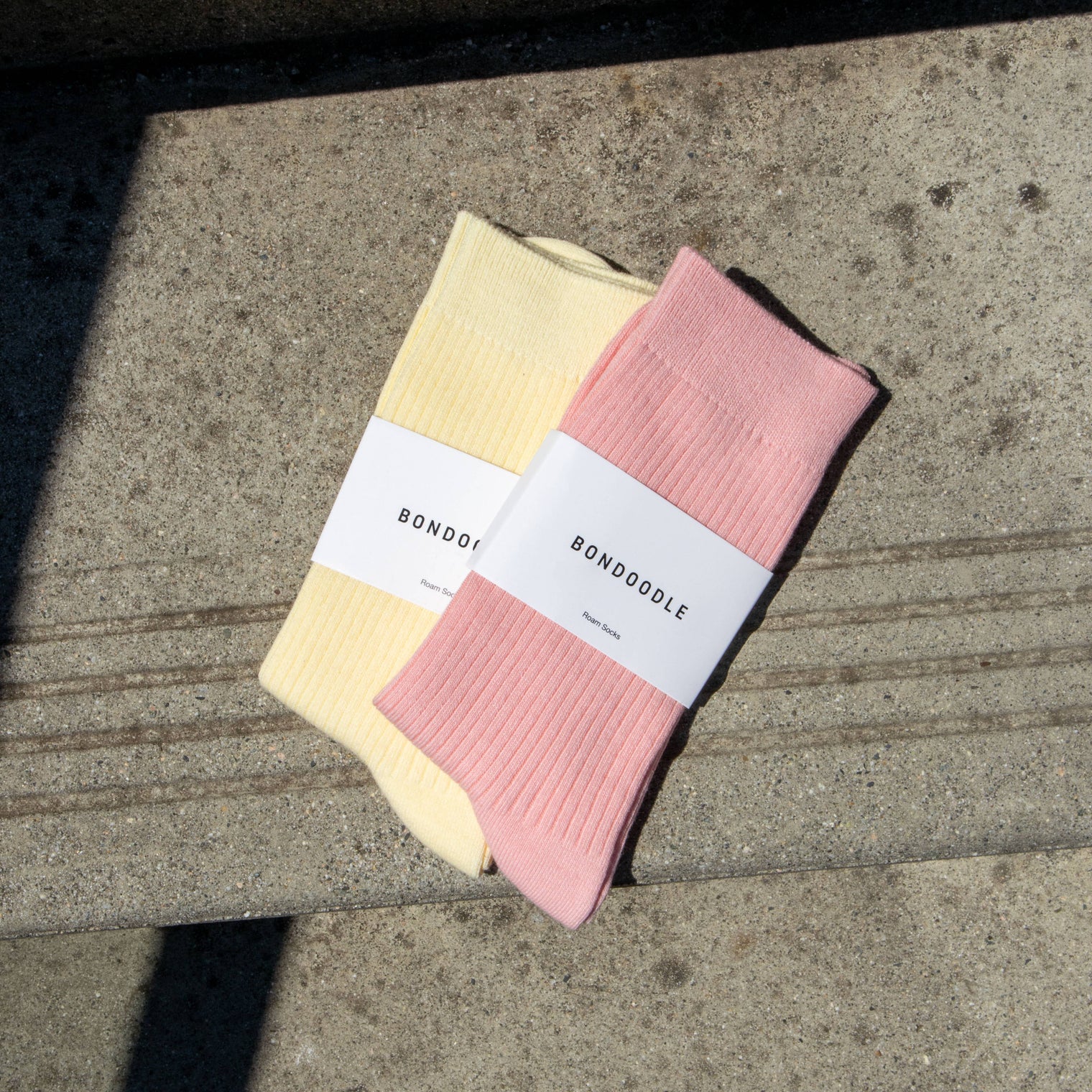 Bondoodle - Everyday Cotton Crew Socks in Sorbet Yellow