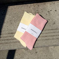 Bondoodle - Everyday Cotton Crew Socks in Sorbet Yellow