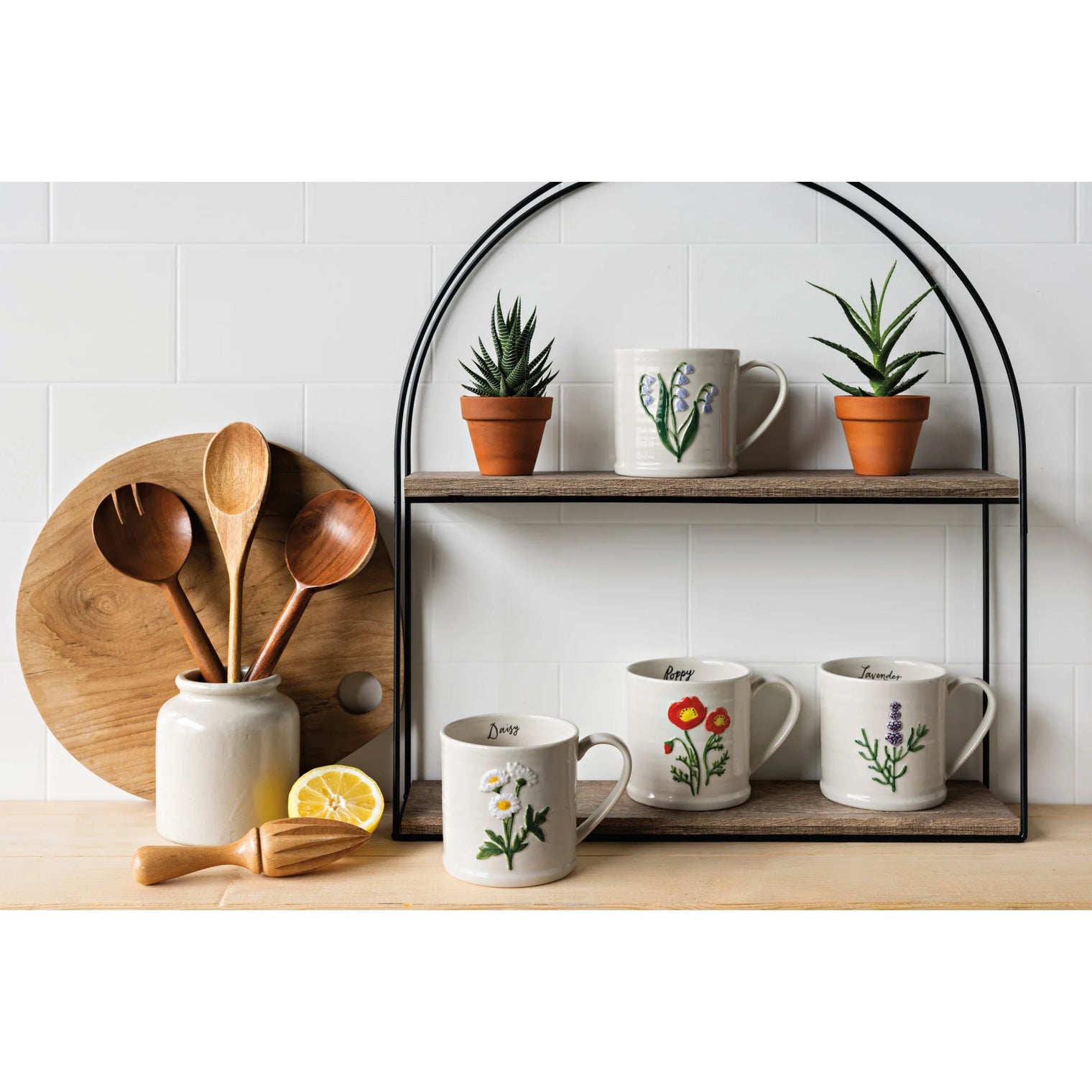 Floral Embossed Mug