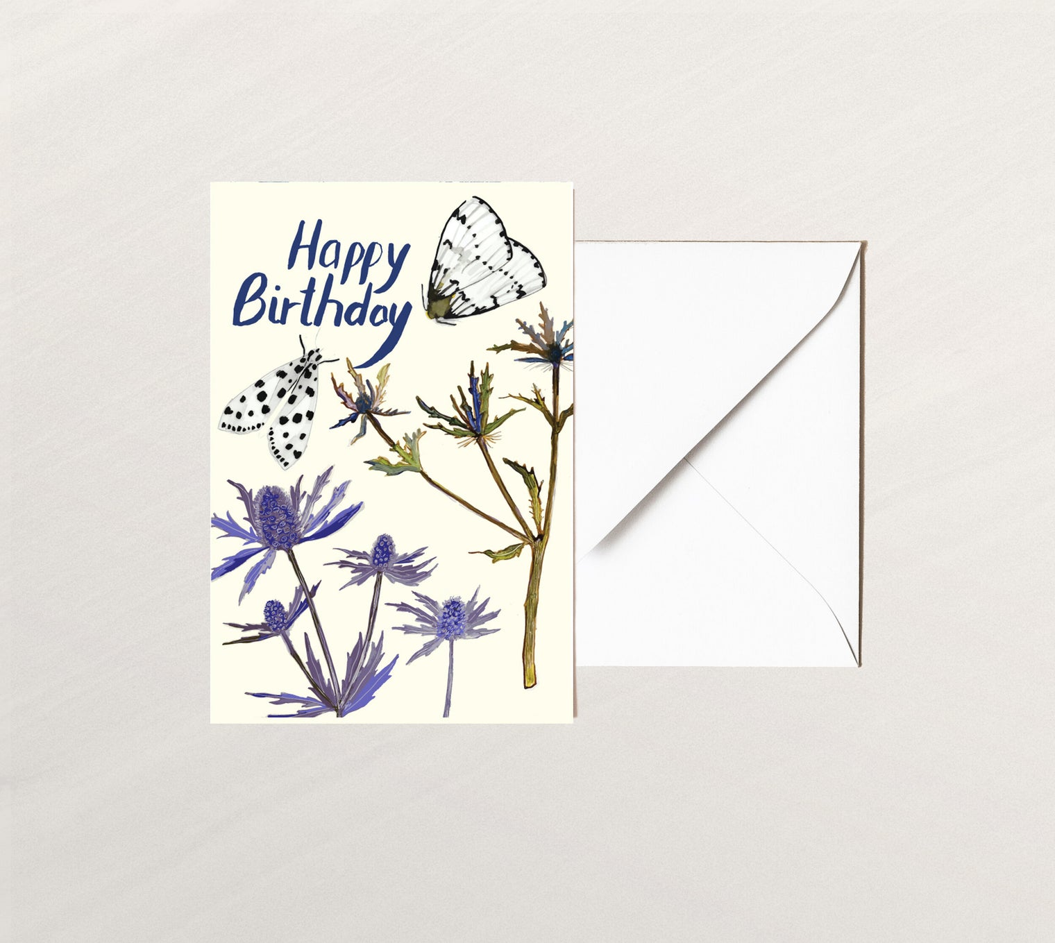 Moth Happy Birthday Card