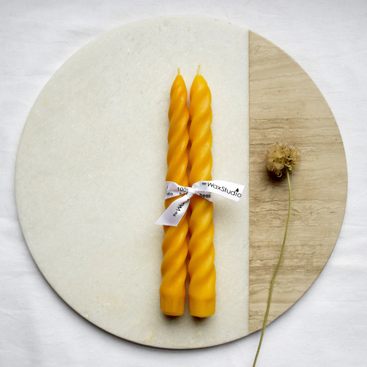 Natural Honey Yellow Beeswax Tapers
