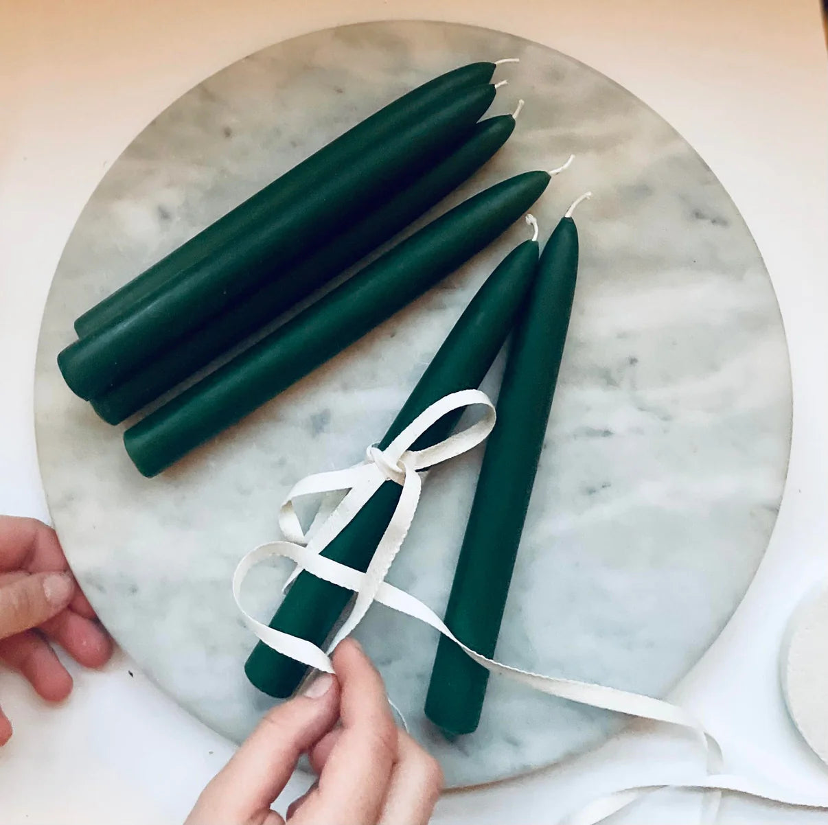 Forest green Taper Pair - The Wax Studio