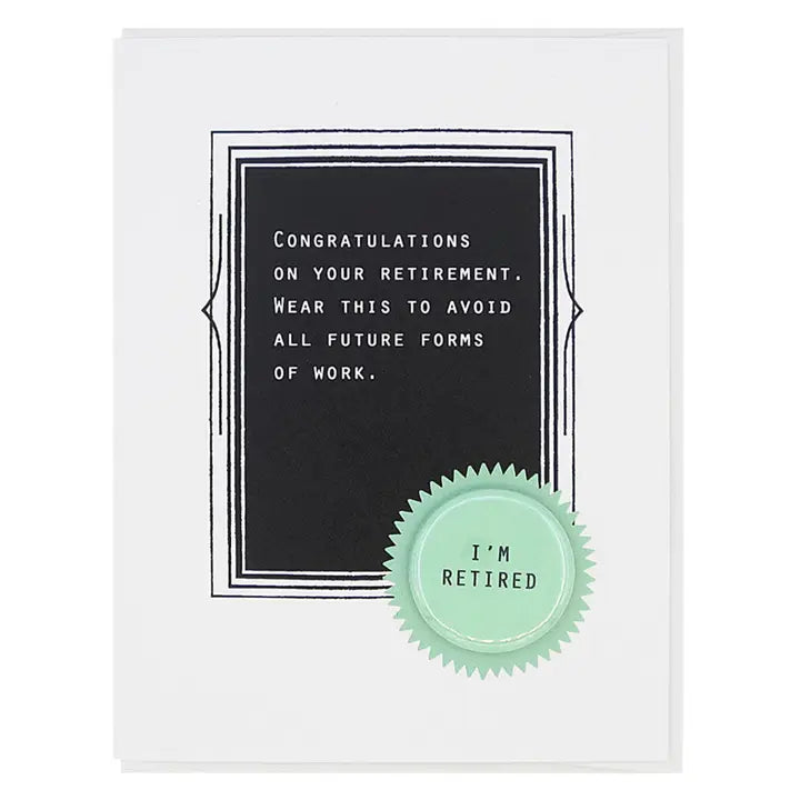 Regional Assembly of Text - I'm Retired Card & Pin