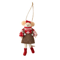 Holiday Felted Mouse Ornaments