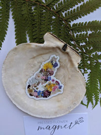Seek & Bloom - Cape Breton Pressed Flower Map - Magnet