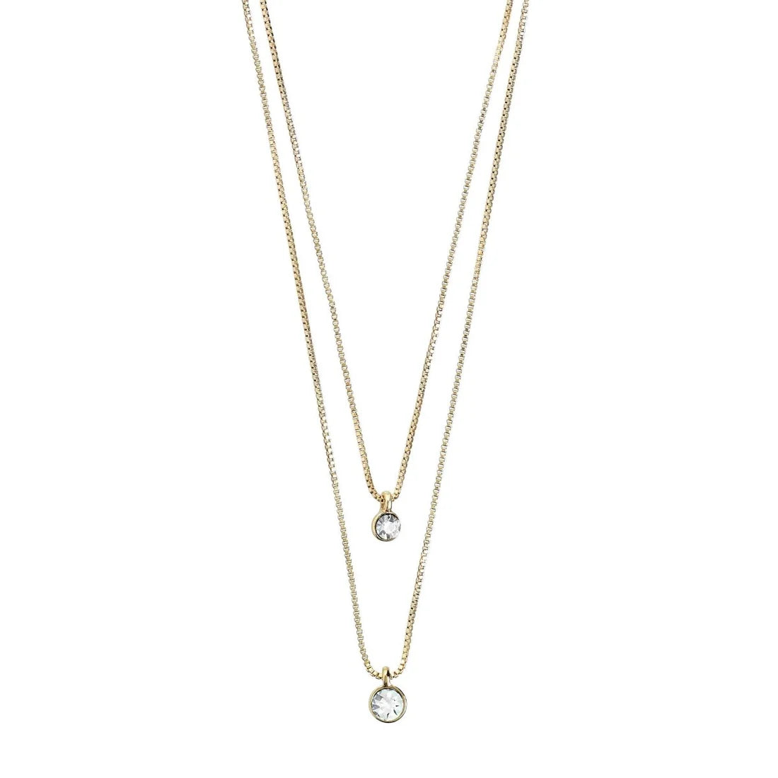 Lucia Double Crystal Necklace