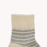 Striped-Solid Pima Socks (Pack of 2) - Two Colourways