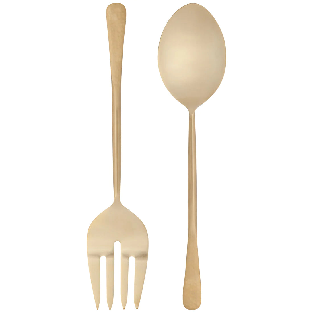 Stainless Steel Salad Server Set - Gold