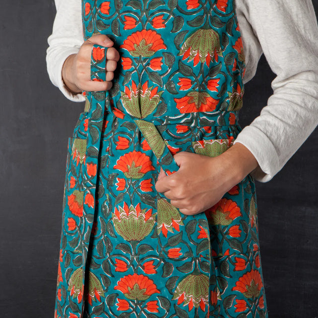 Allure Floral Block Print Apron