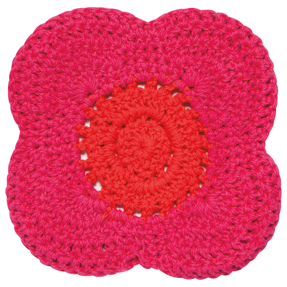 Poppy Crochet Coasters - Set of 4